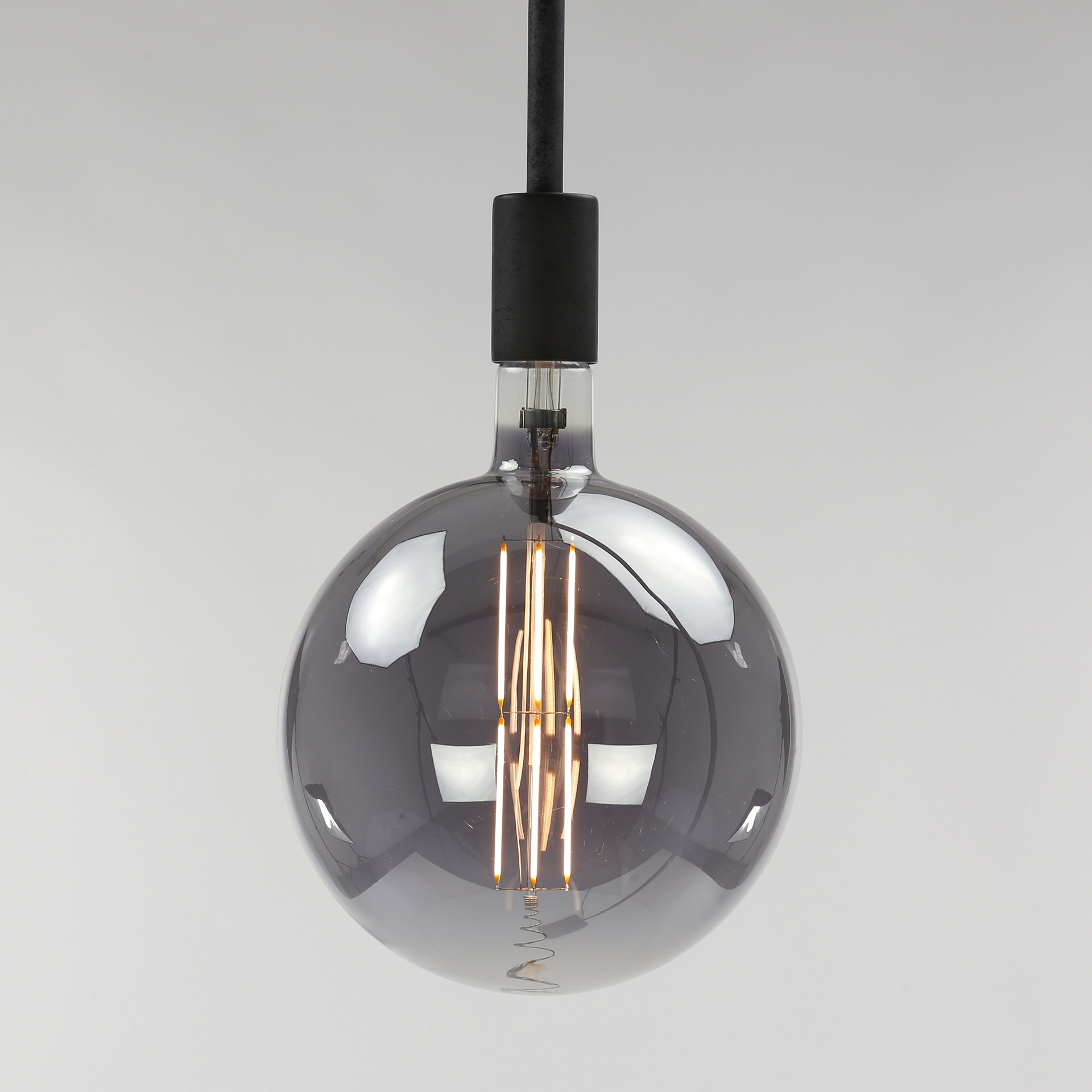 Ampoule globe 20 cm gris fumé LED filament (E27)