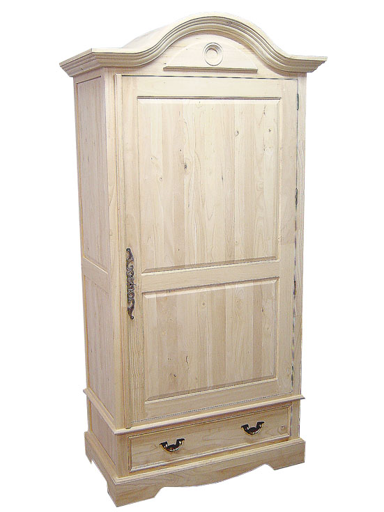Armoire Hévéa 1 porte 100x55x200cm TRADITION