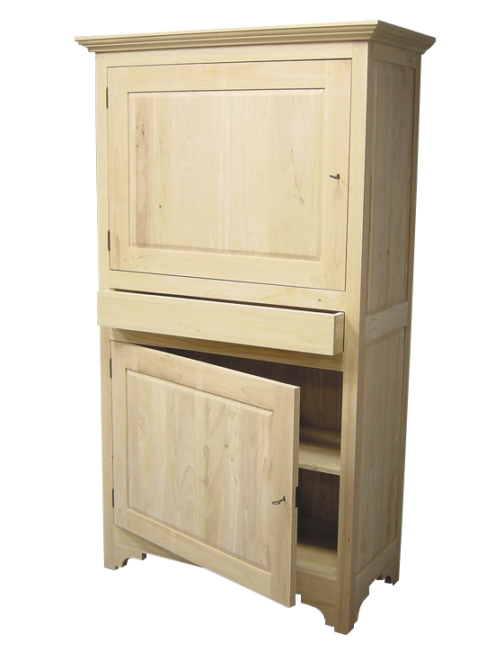 Armoire Hévéa 2 portes, 1 tiroir 105x50x185cm TRADITION