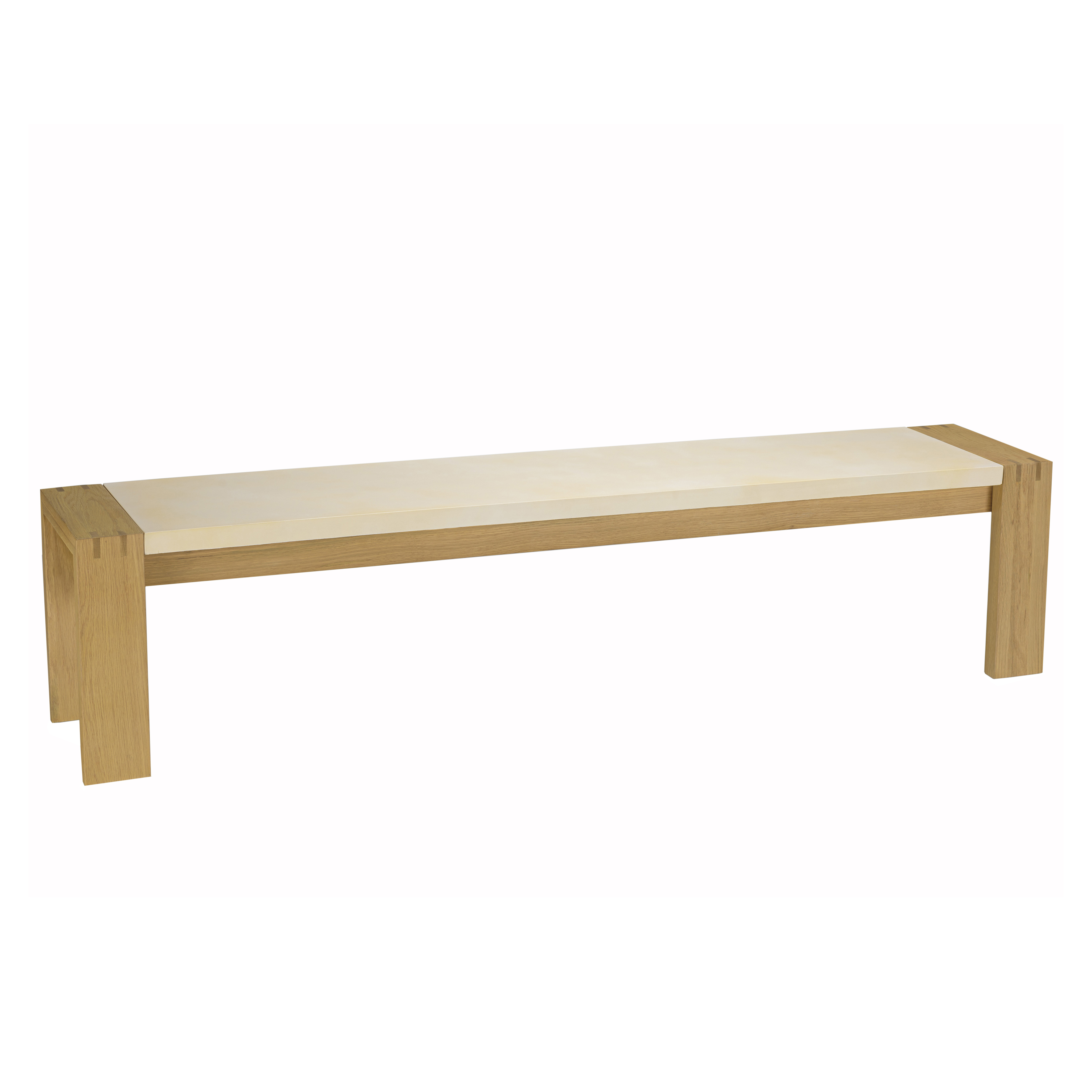 Banc chêne et béton beige 202 cm BRASILIA