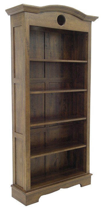 Bibliothèque 5 étages hévéa 113x37x226cm TRADITION