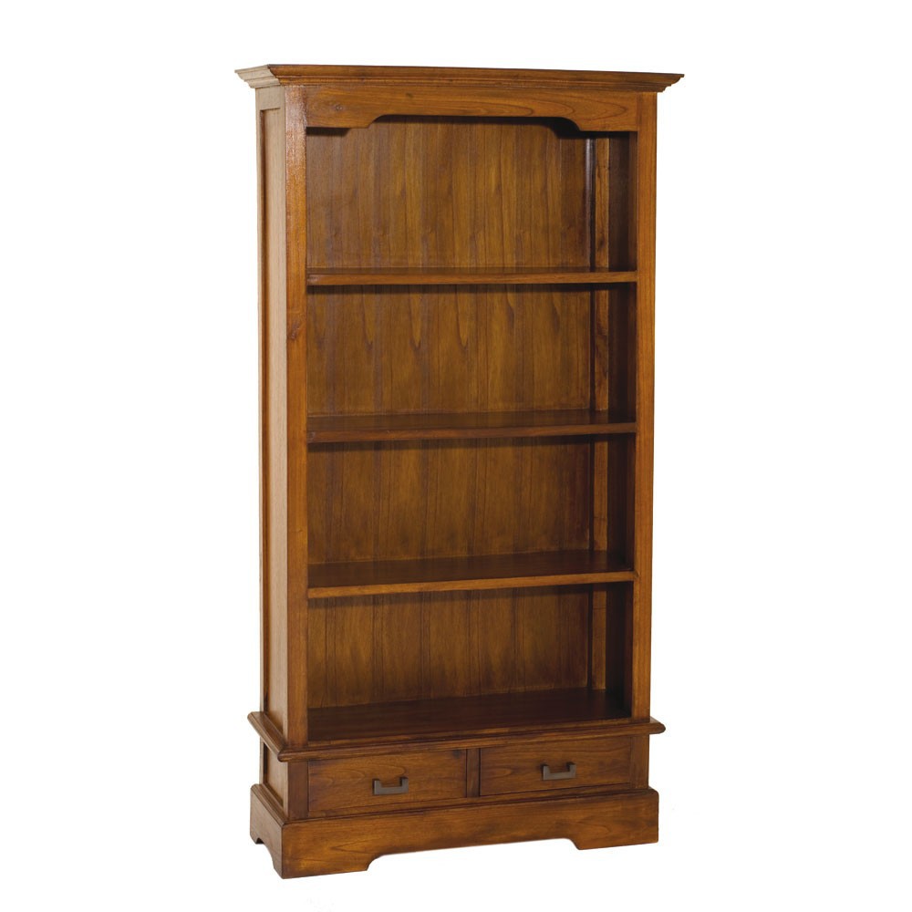 Bibliothèque Acajou verni 98x180cm LOLA