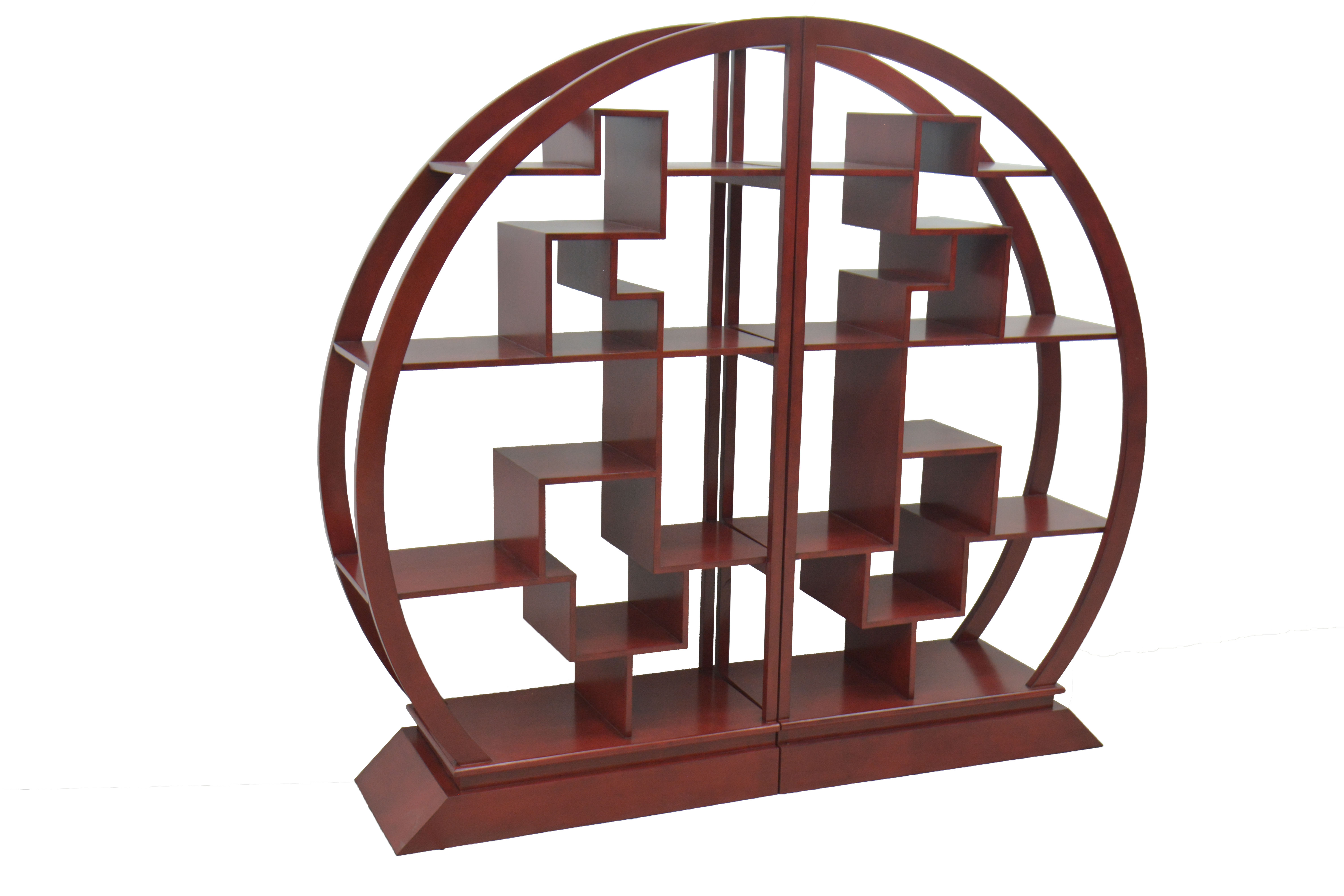 Bibliothèque demi cercle Hévéa 44x200x180 MAORI