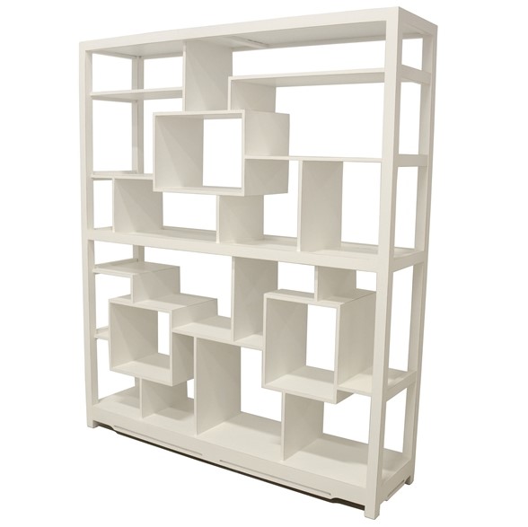 Bibliothèque étagère destructurée hévéa 160x190cm MAORI