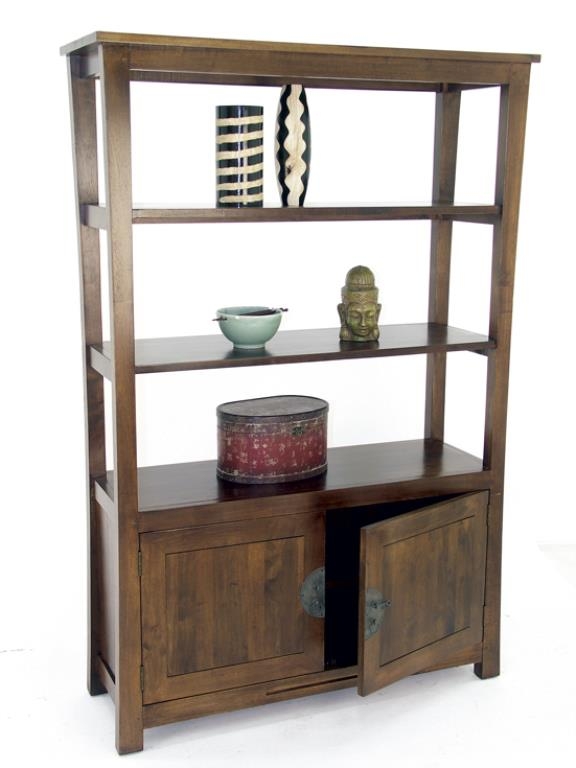 Bibliothèque étagère hévéa 120x40x180cm MAORI