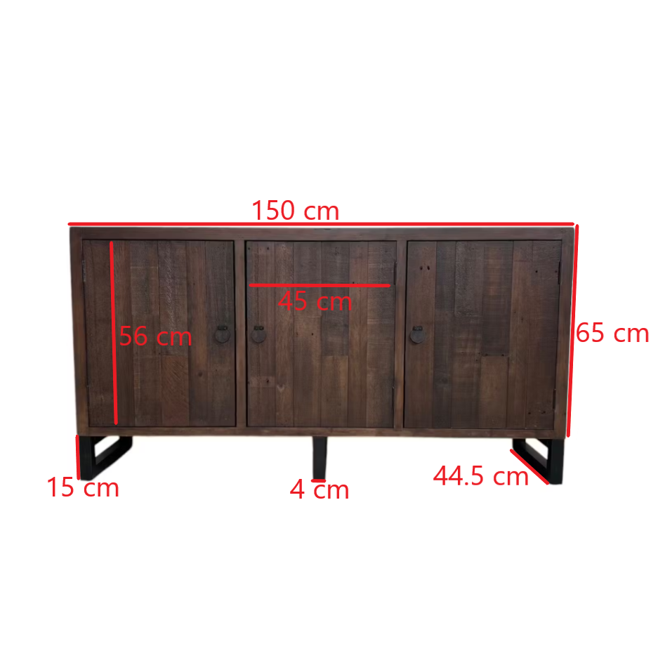 Buffet en bois recyclé 3 portes SAMOA