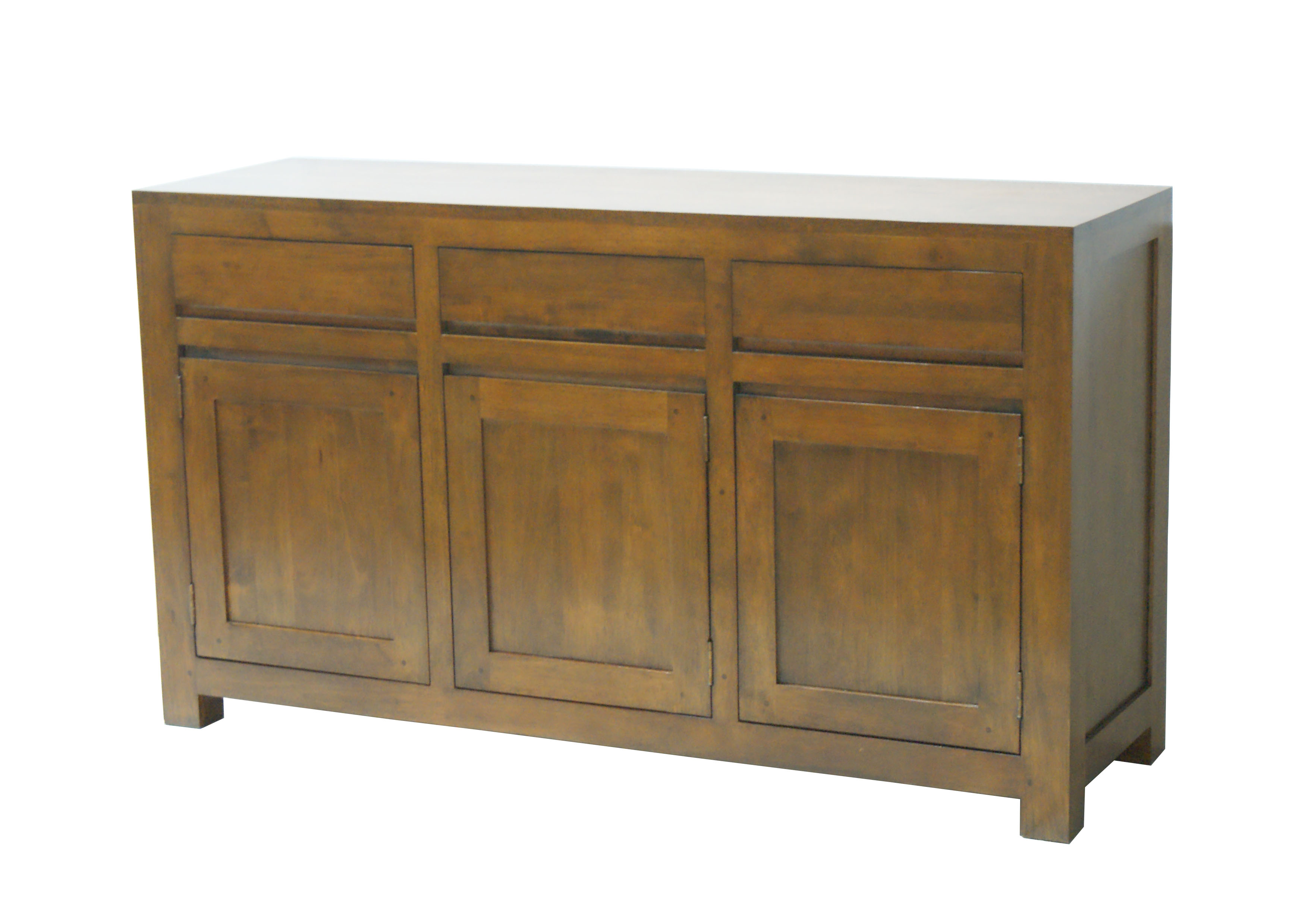 Buffet Hévéa 3 portes, 3 tiroirs 150x45x85cm OLGA