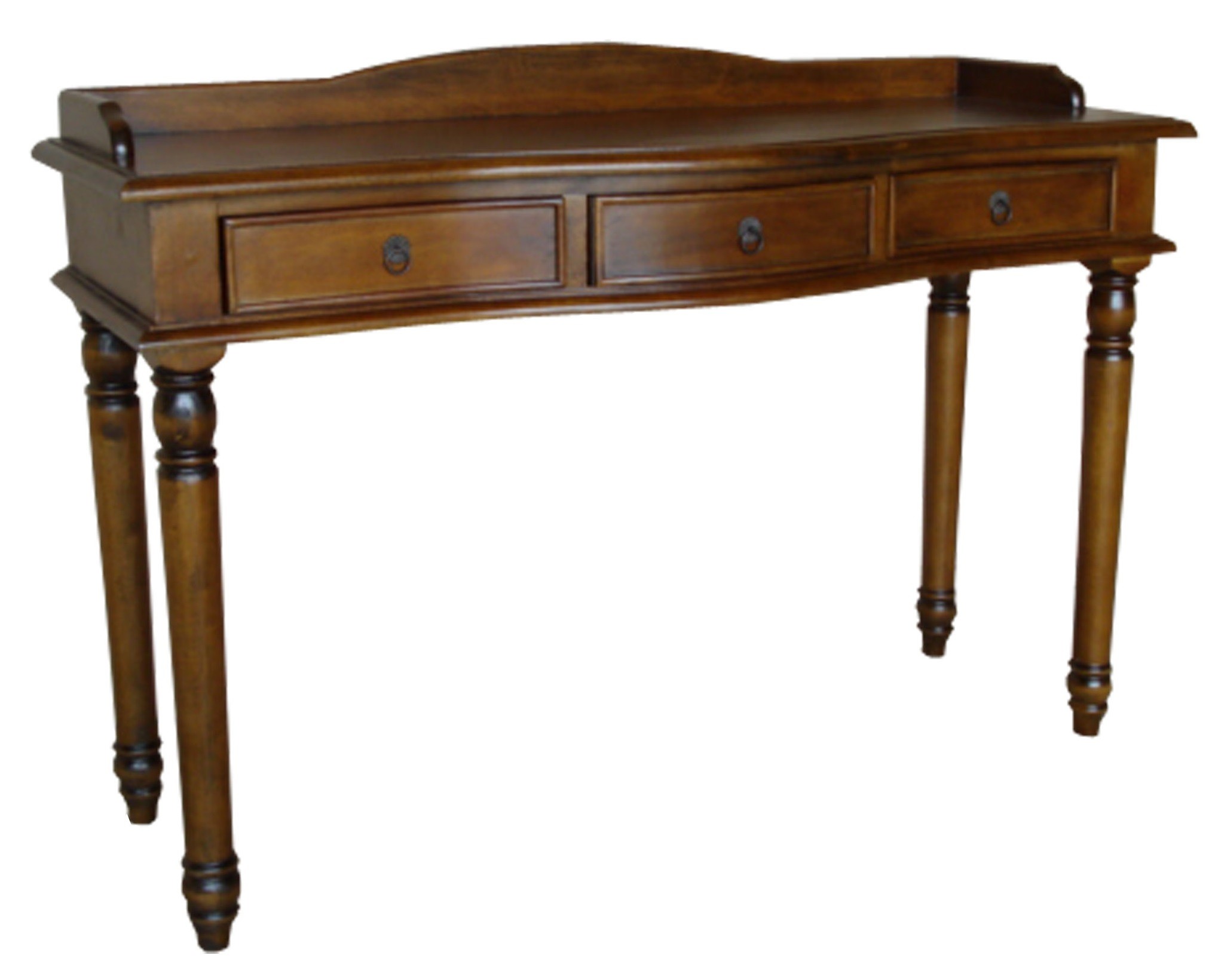 Bureau 3 tiroirs hévéa 120x40x84cm TRADITION