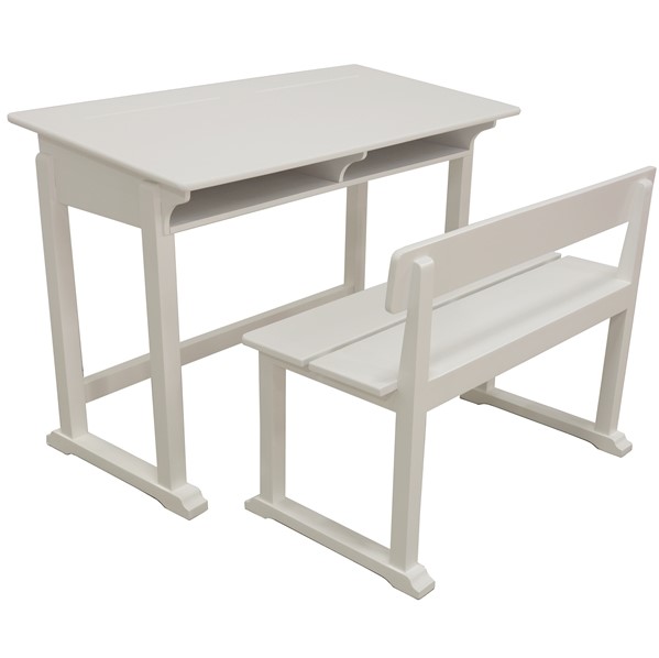 Bureau d'écolier et son banc Hévéa 100x50x70cm TRADITION