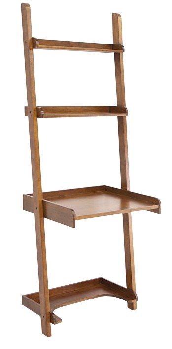 Bureau étagère bois massif hévéa 70xH190cm TRADITION
