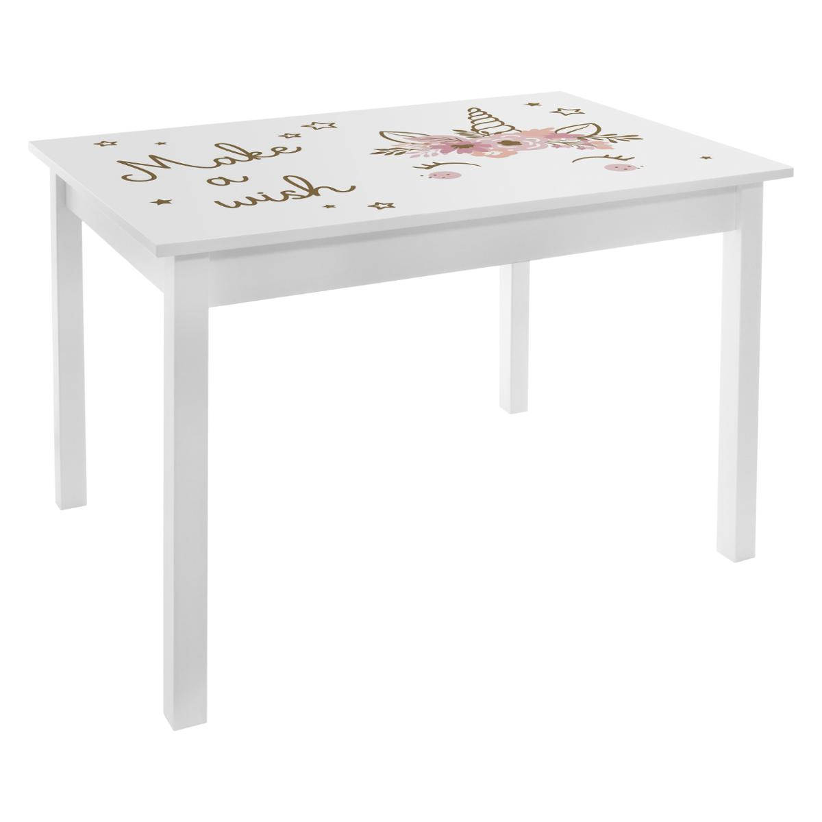 Bureau pour enfant en bois blanc
