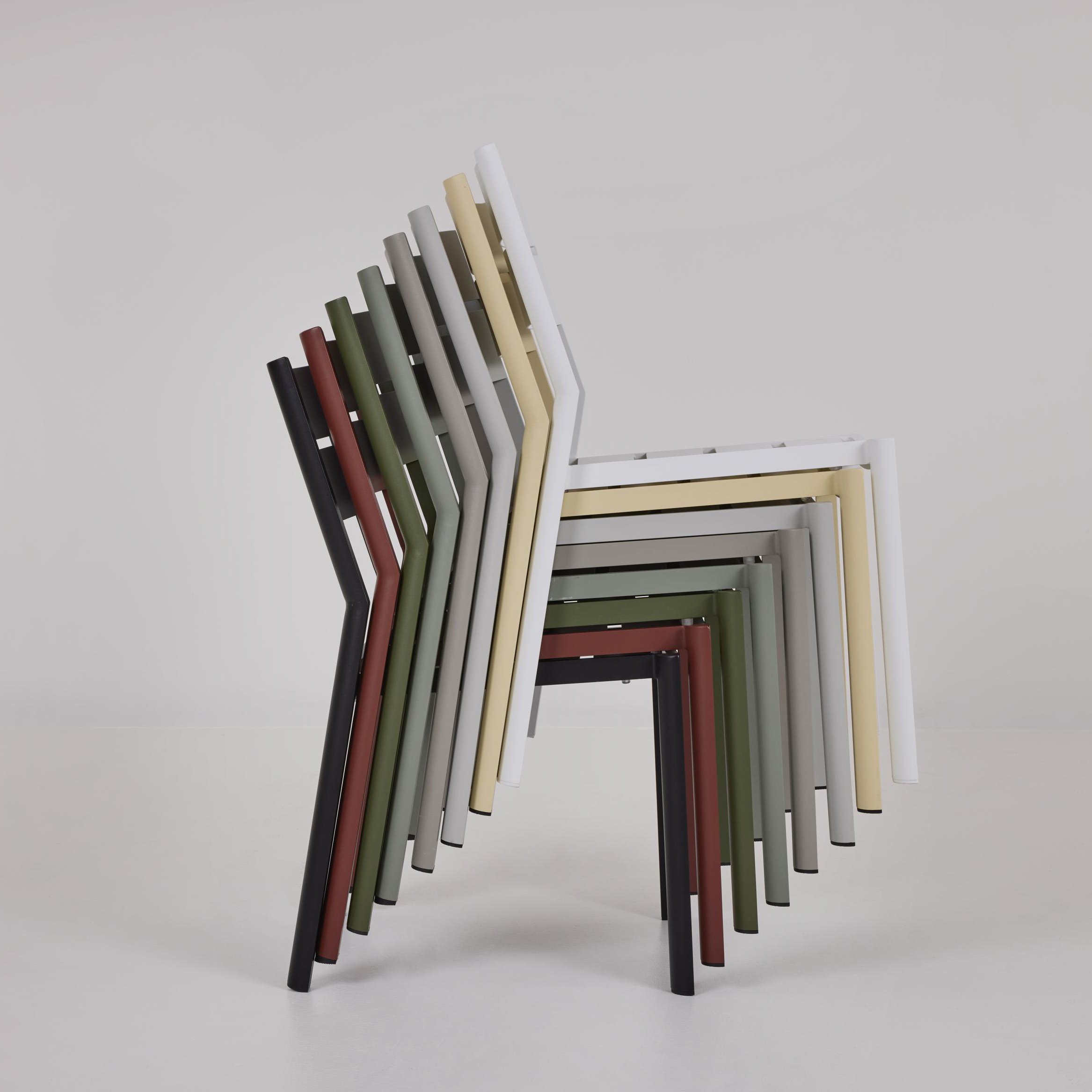 Chaise de jardin en aluminium blanc (lot de 2) STOCKHOLM