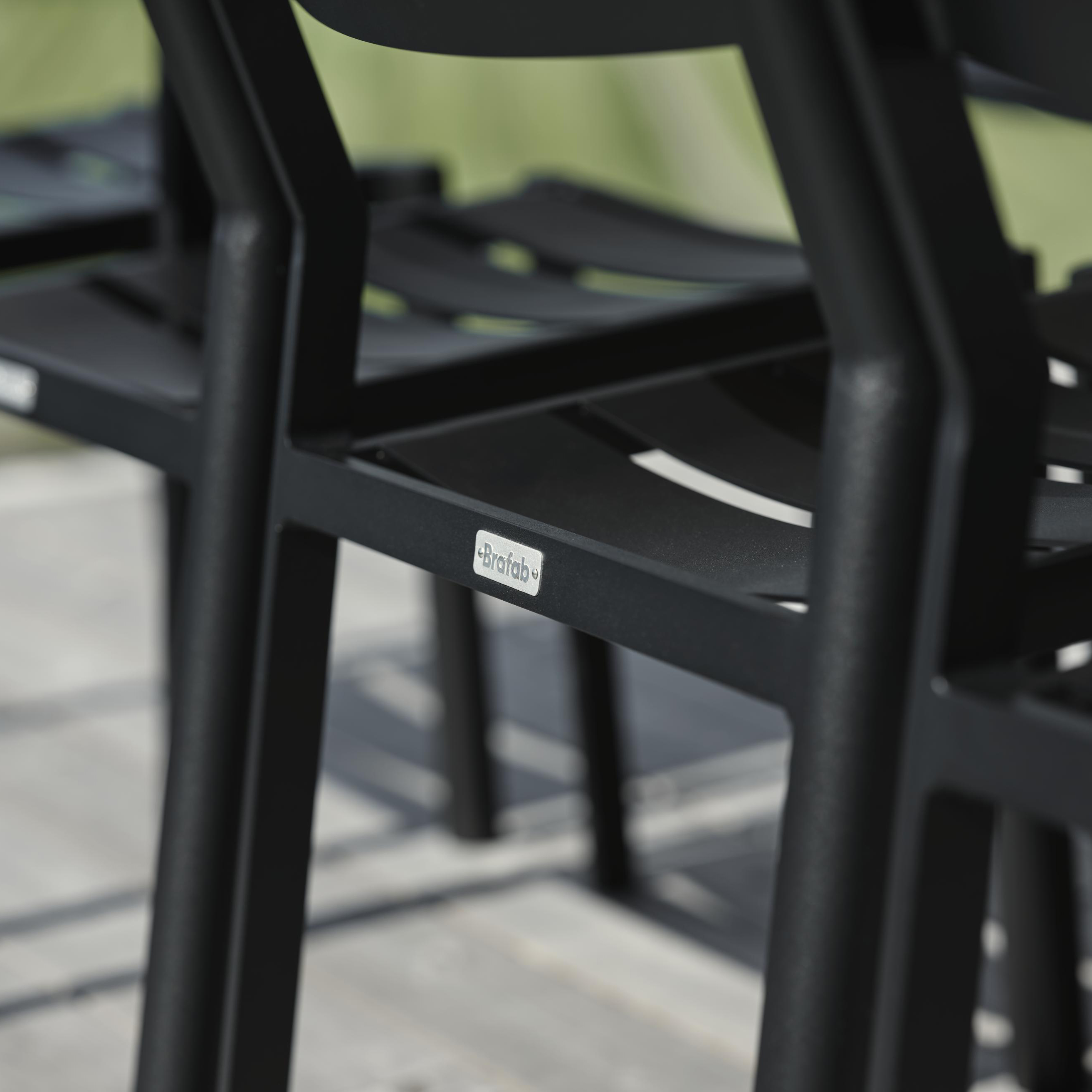 Chaise de jardin en aluminium gris ardoise (lot de 2) STOCKHOLM