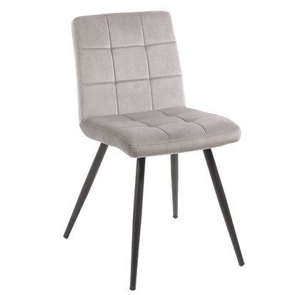 Chaise en velours capitonné bleu MALMOE (lot de 2)