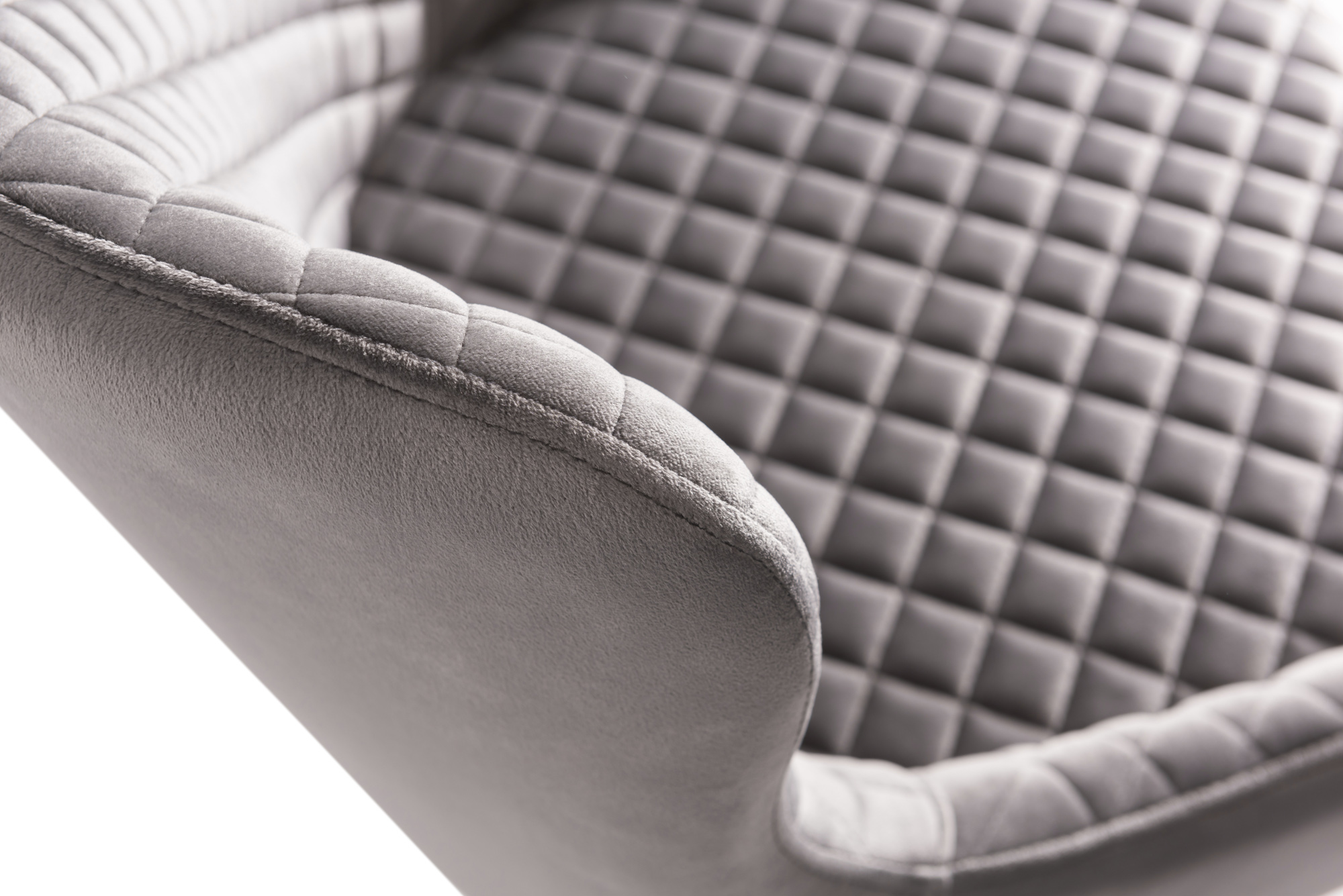 Chaise grise en velours (lot de 2) ARLINGTON