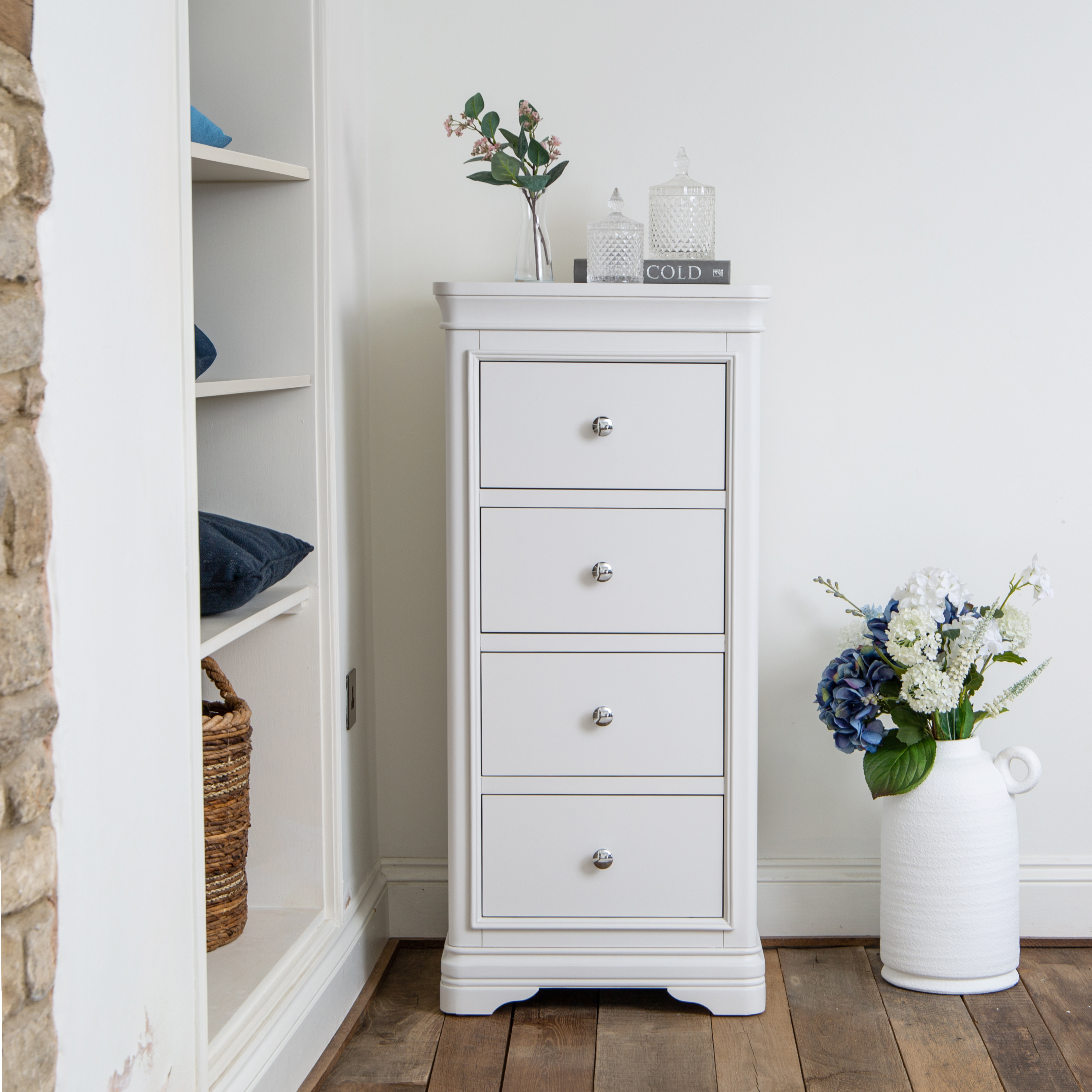 Chiffonnier blanc 4 tiroirs ANDROS