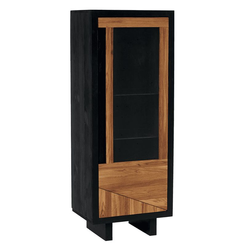 Colonne de rangement vitrée en bois FAIRLIE