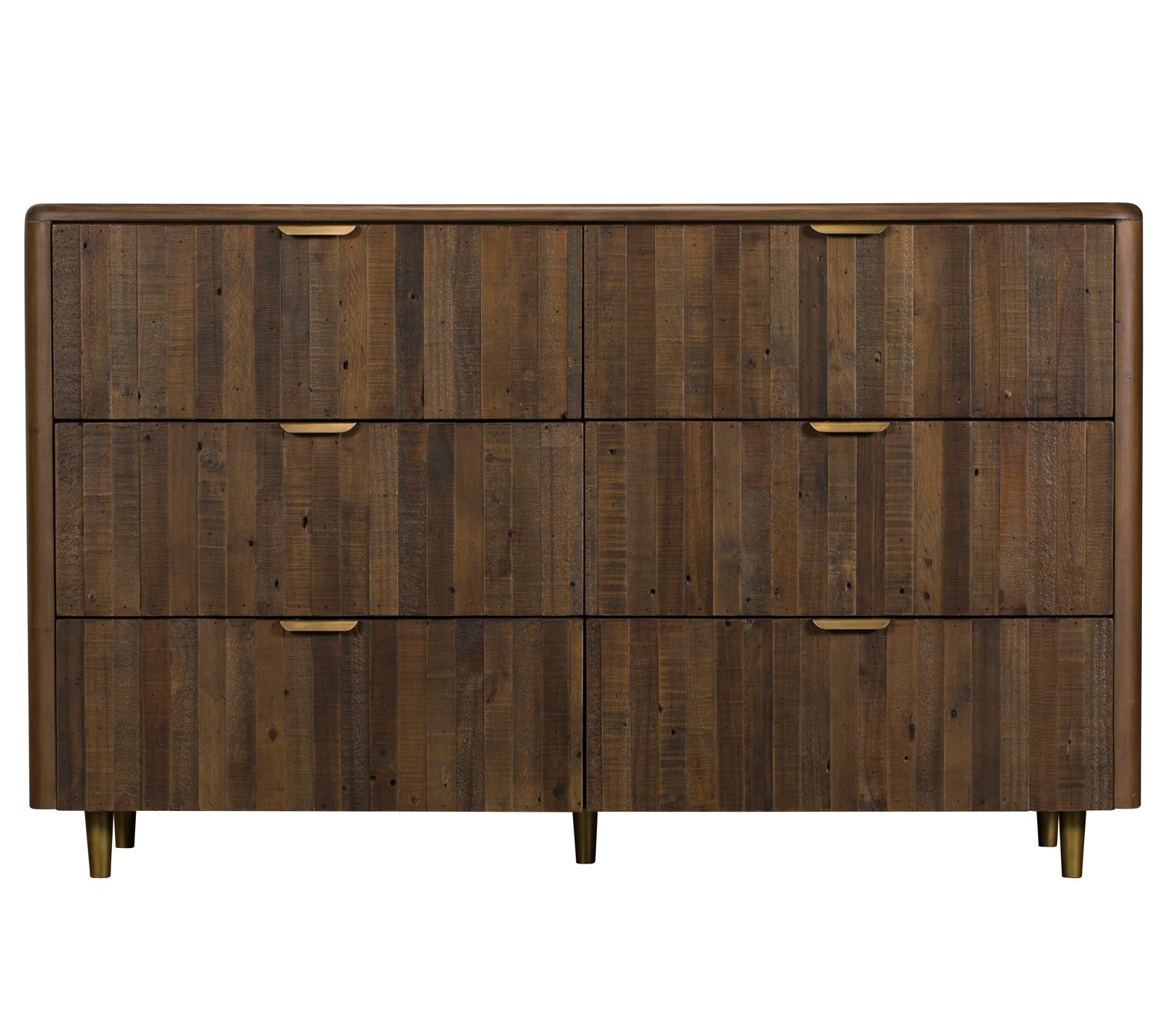 Commode bois recyclé brun 6 tiroirs QUEENSTOWN