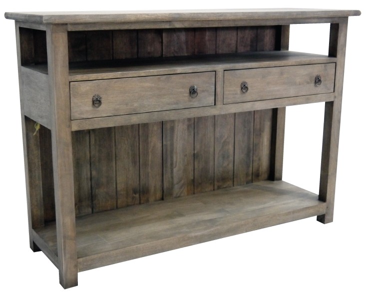 Console bibus 2 tiroirs hévéa 115x38x80cm TRADITION
