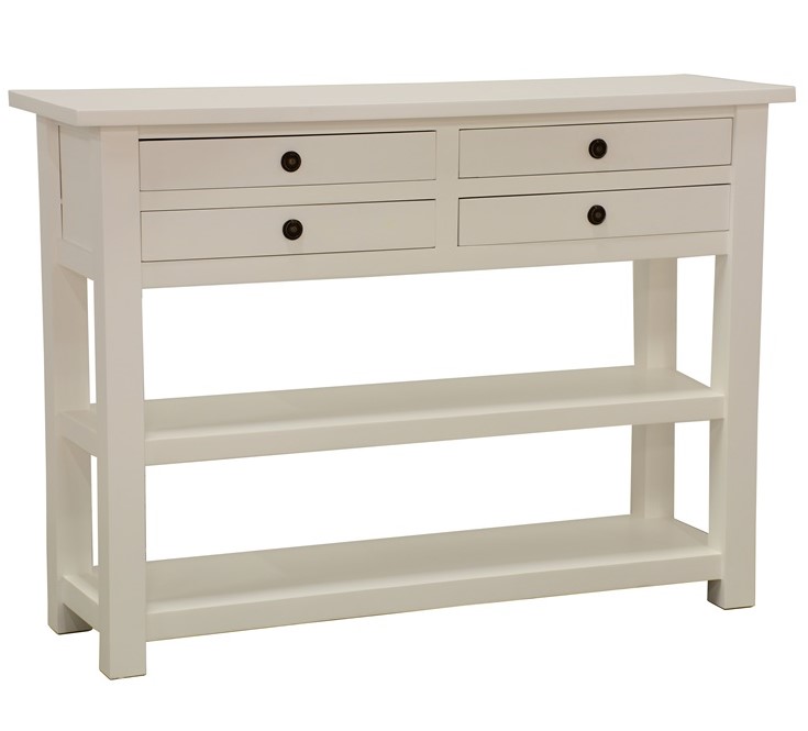 Console drapier avec tiroirs bois hévéa 125cm TRADITION