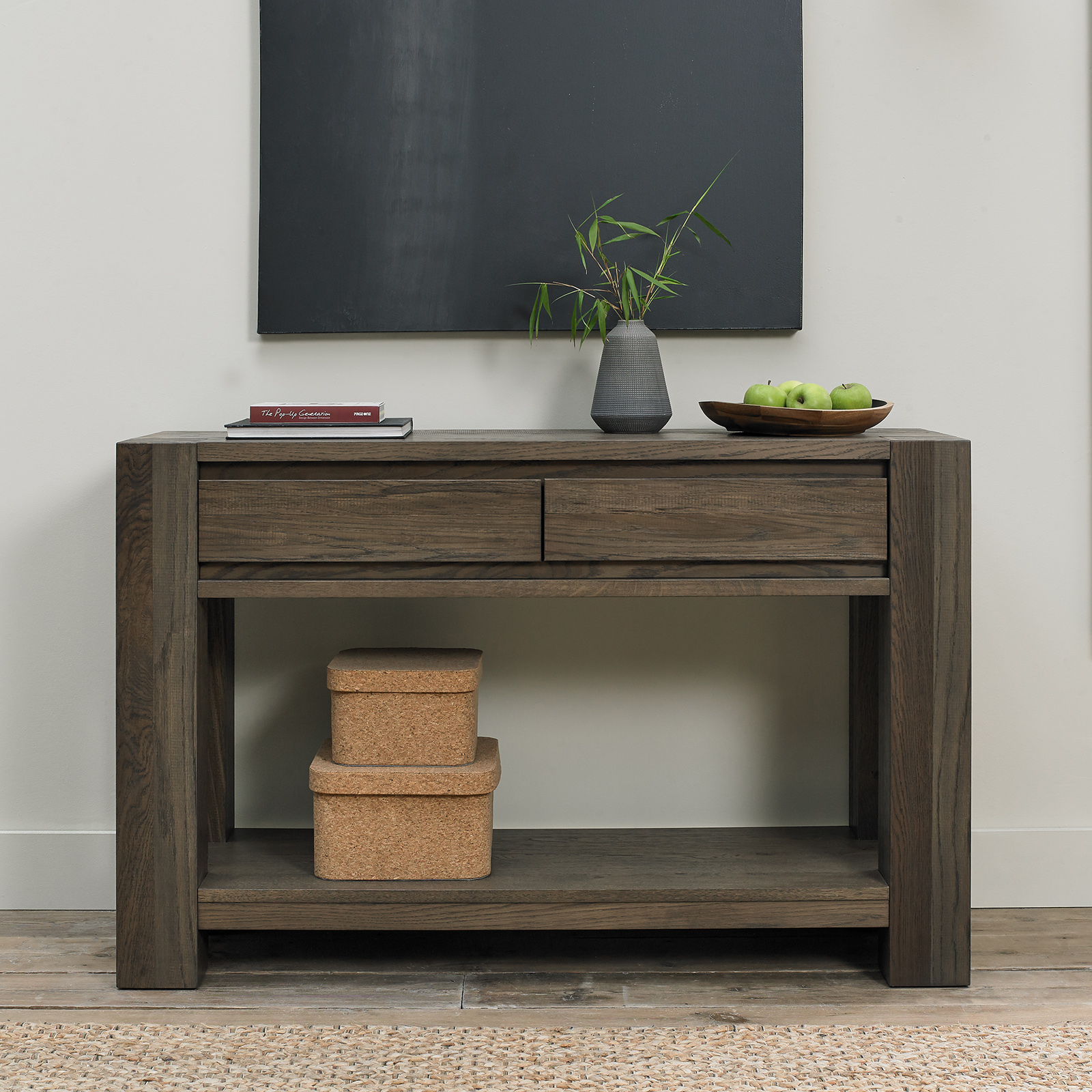 Console en bois de chêne fumé ALLEN