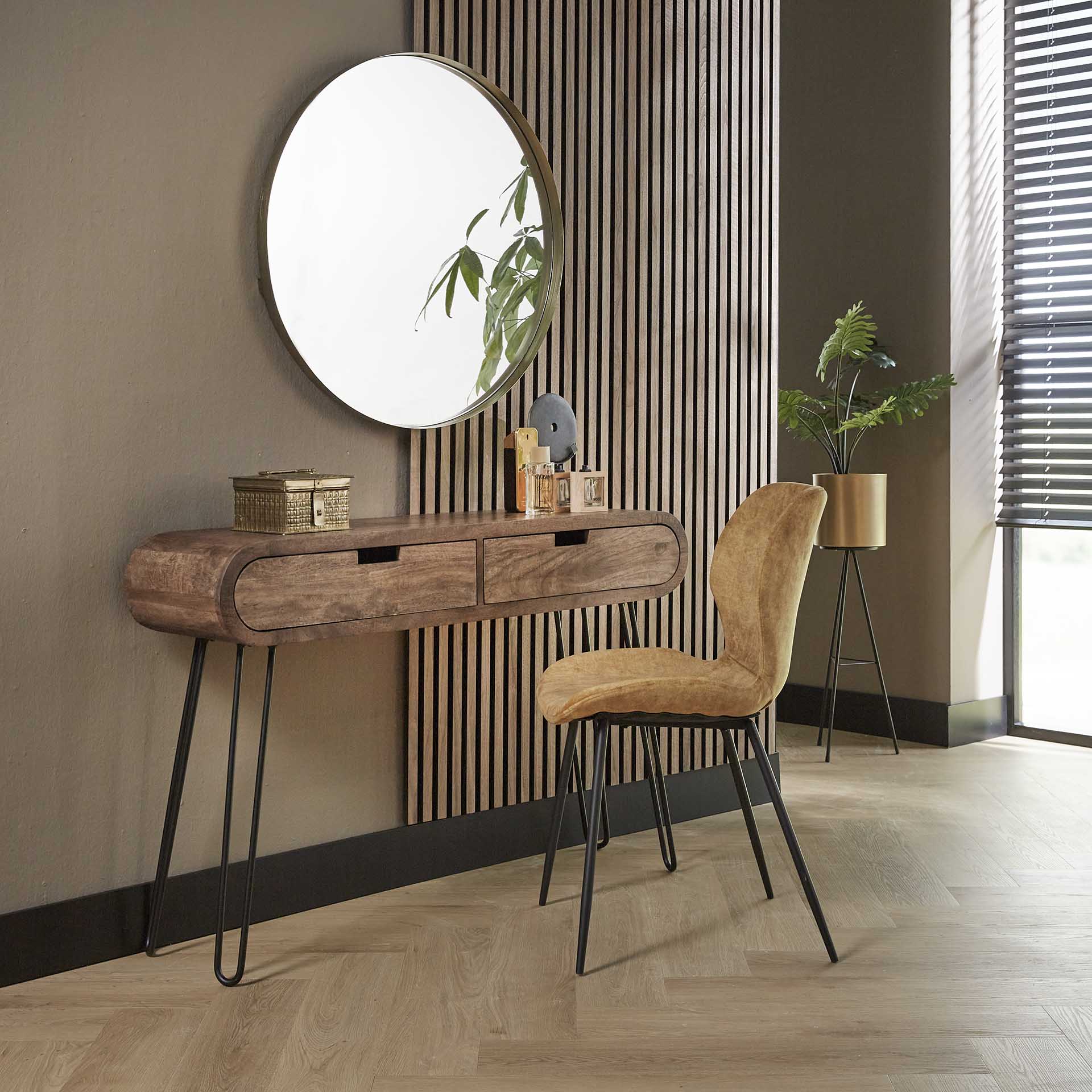 Console en bois forme oblongue NIAGARA