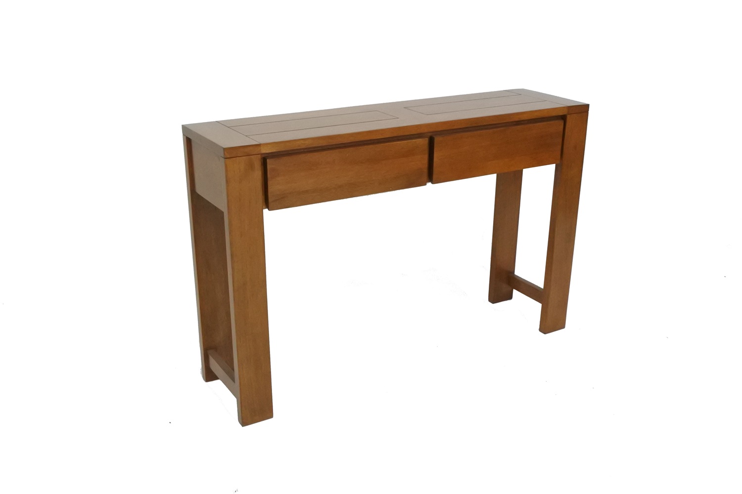 Console Hévéa 2 tiroirs 115x30x75cm OLGA