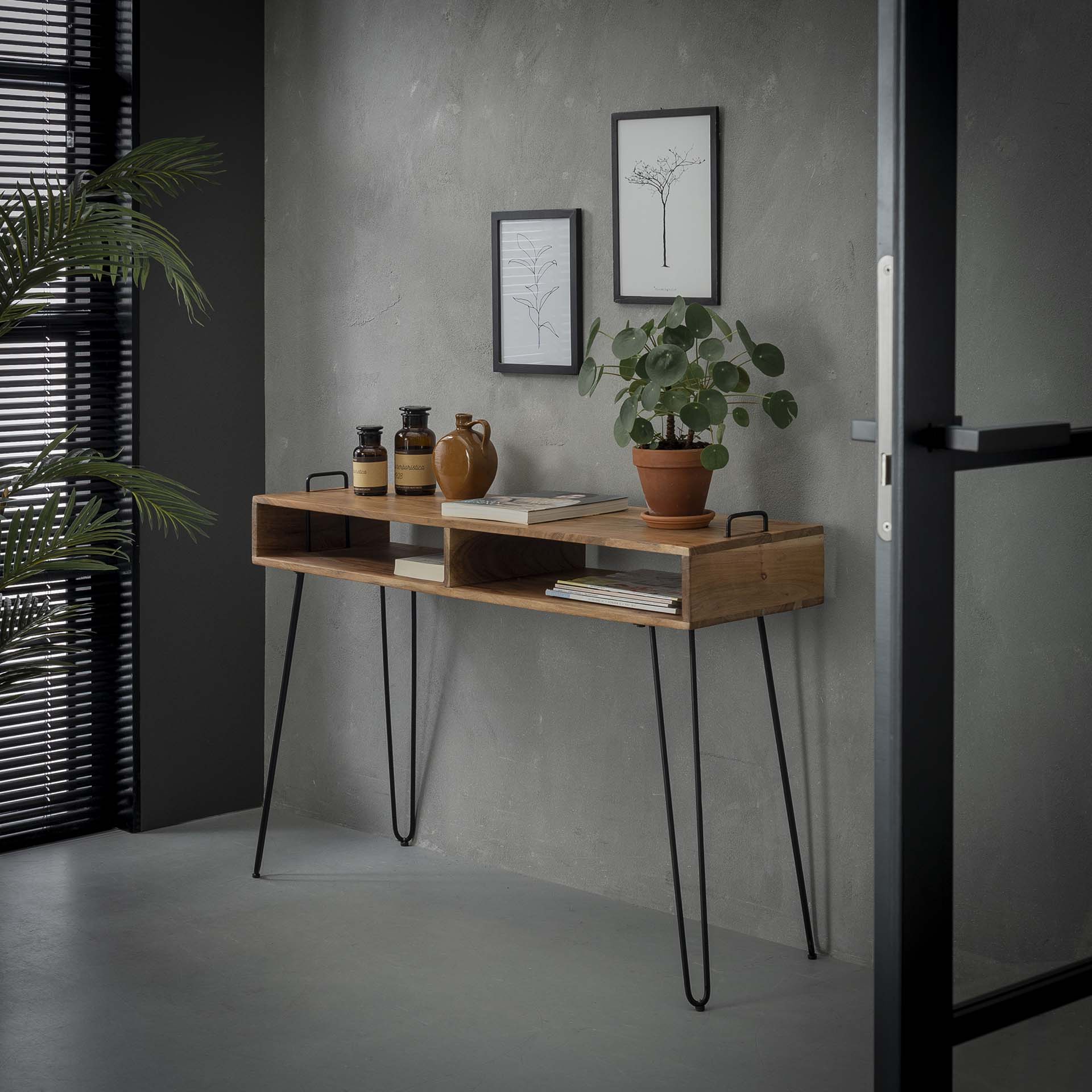 Console scandinave bois massif 115 cm MELBOURNE