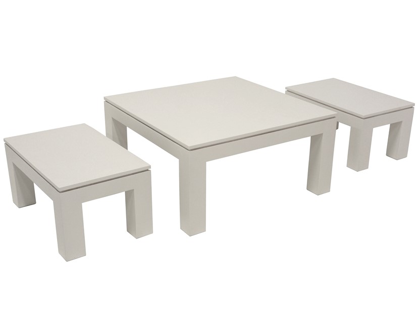 Ensemble de 3 tables basses hévéa HELENA