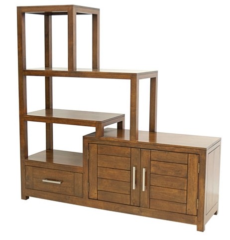 Etagère escalier 4P 1 tiroir ATTAN 142x40x145cm