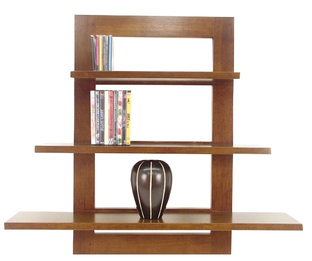 Etagère murale 3 étages hévéa 100x23x90cm MAORI