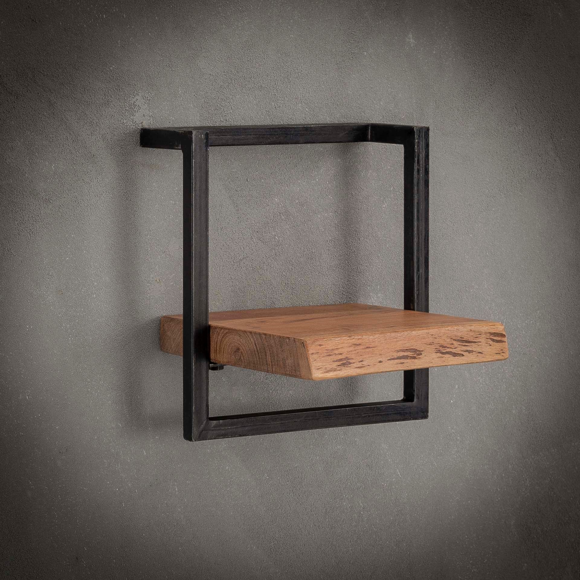 Etagère murale bois métal 30 cm MELBOURNE