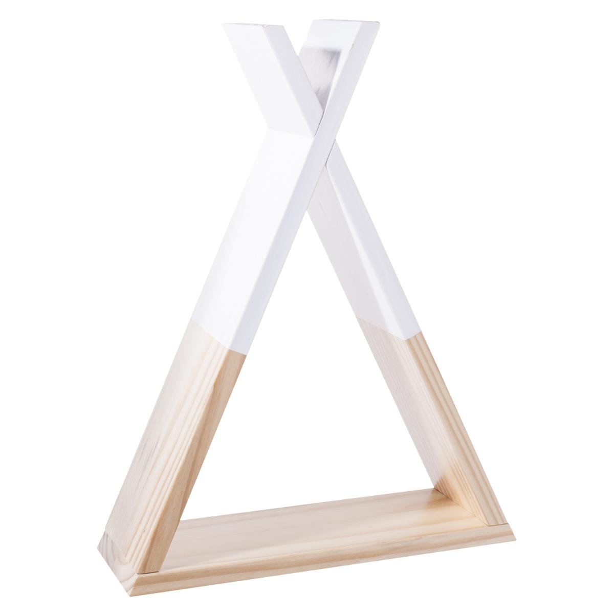 Etagère murale tipi bois blanc