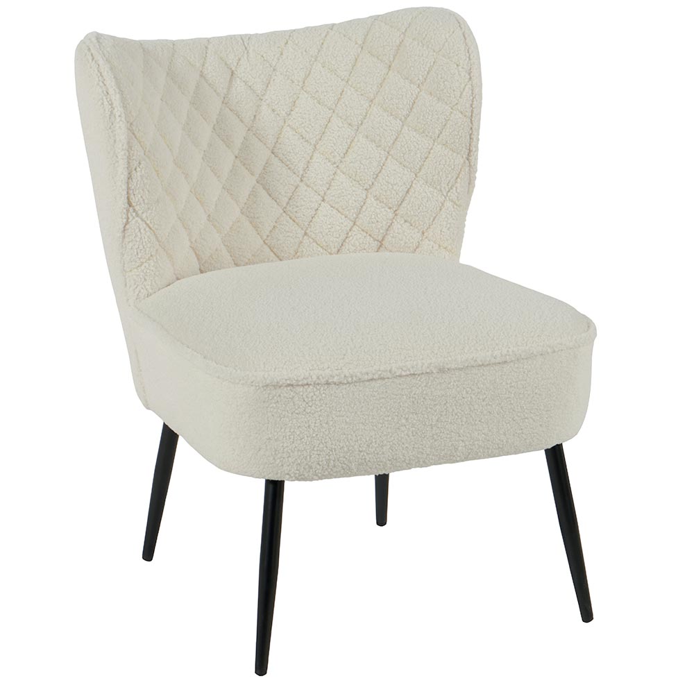 Fauteuil bas blanc MALMOE
