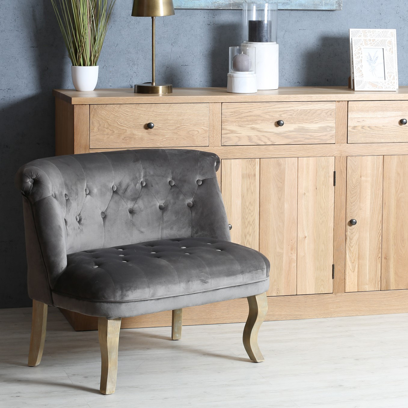 Fauteuil de salon gris XL VARSOVIE