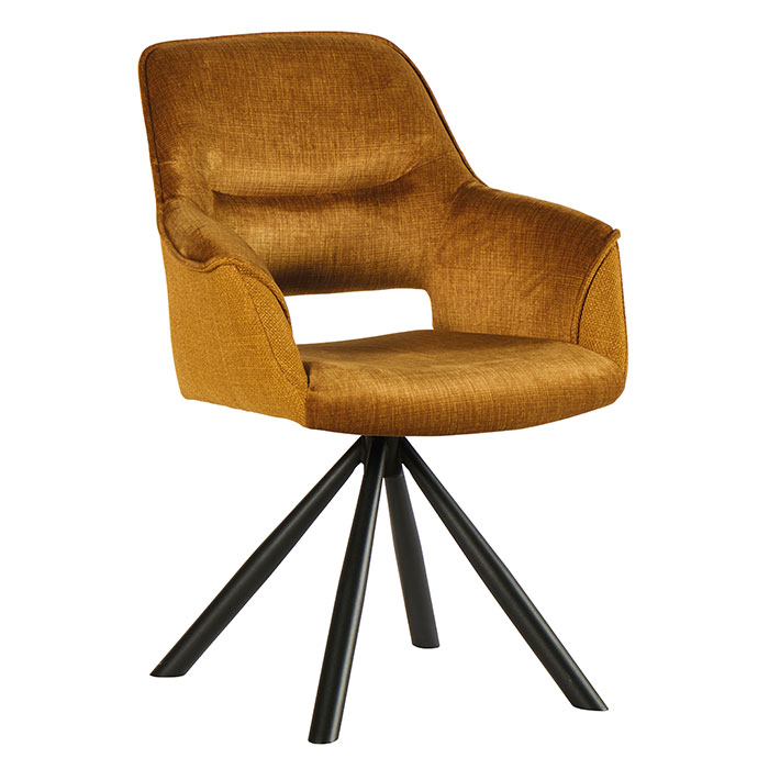 Fauteuil pivotant bi-matière, couleur verte (lot de 2) IENA