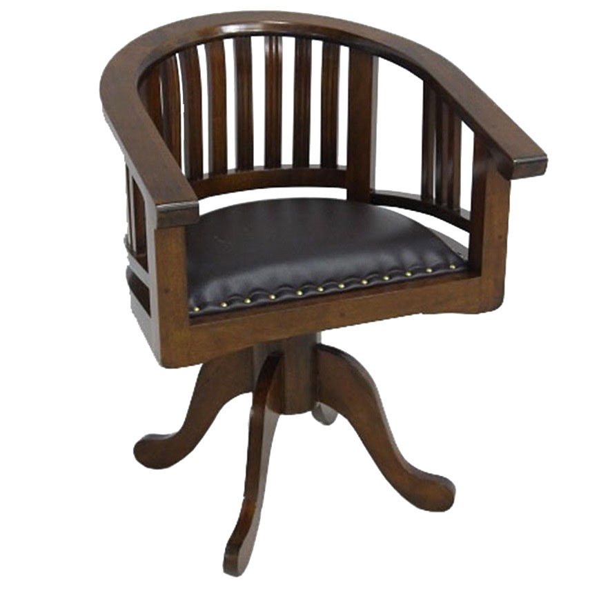 Fauteuil tournant Hévéa avec assise mousse PU 62x45x80cm MAORI