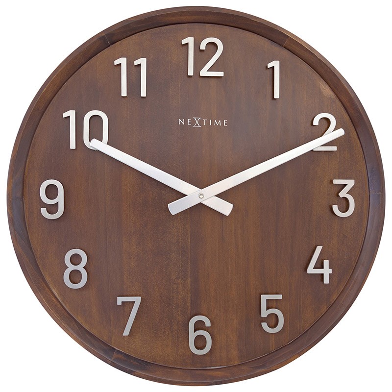 Horloge murale moderne marron