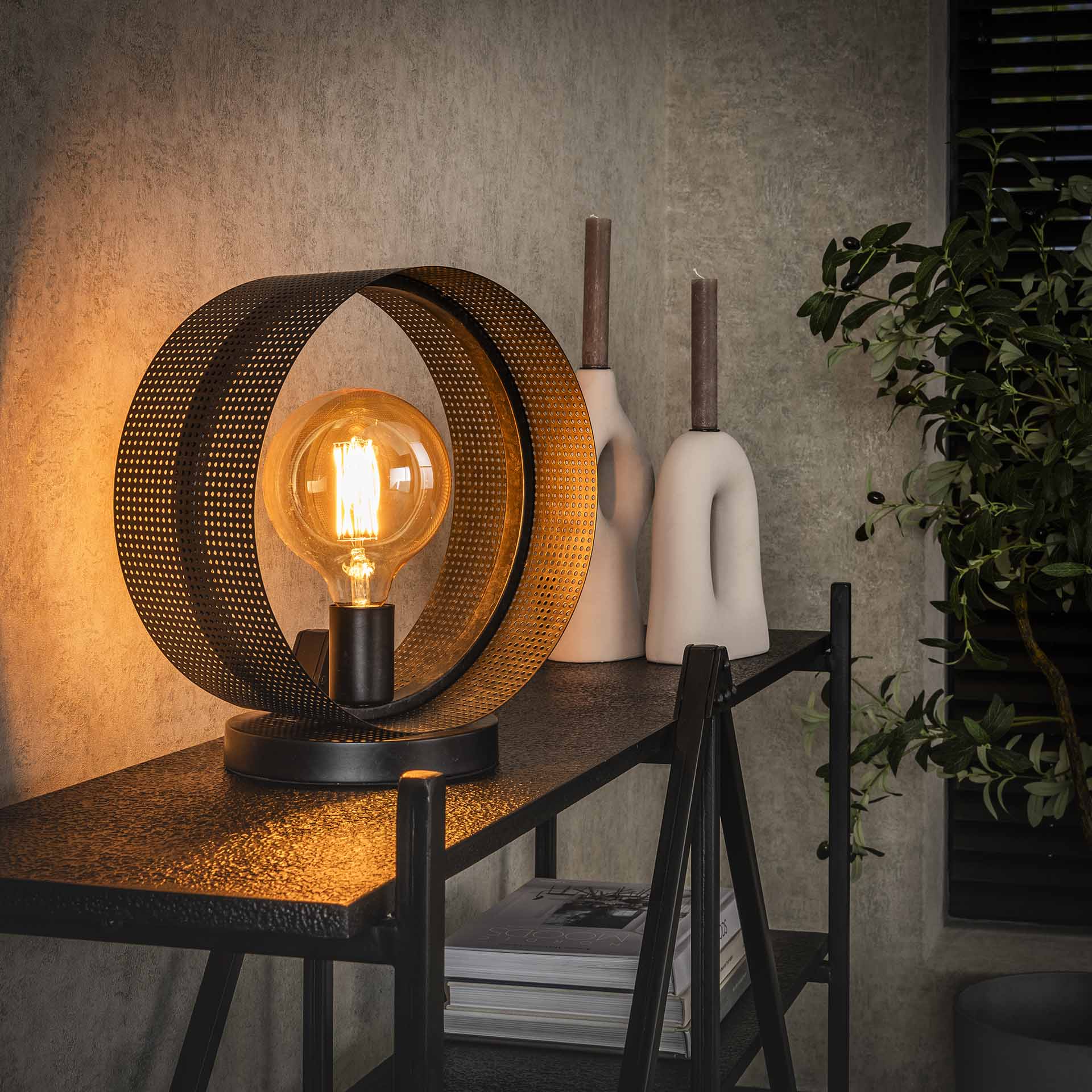 Lampe à poser design forme ronde RALF