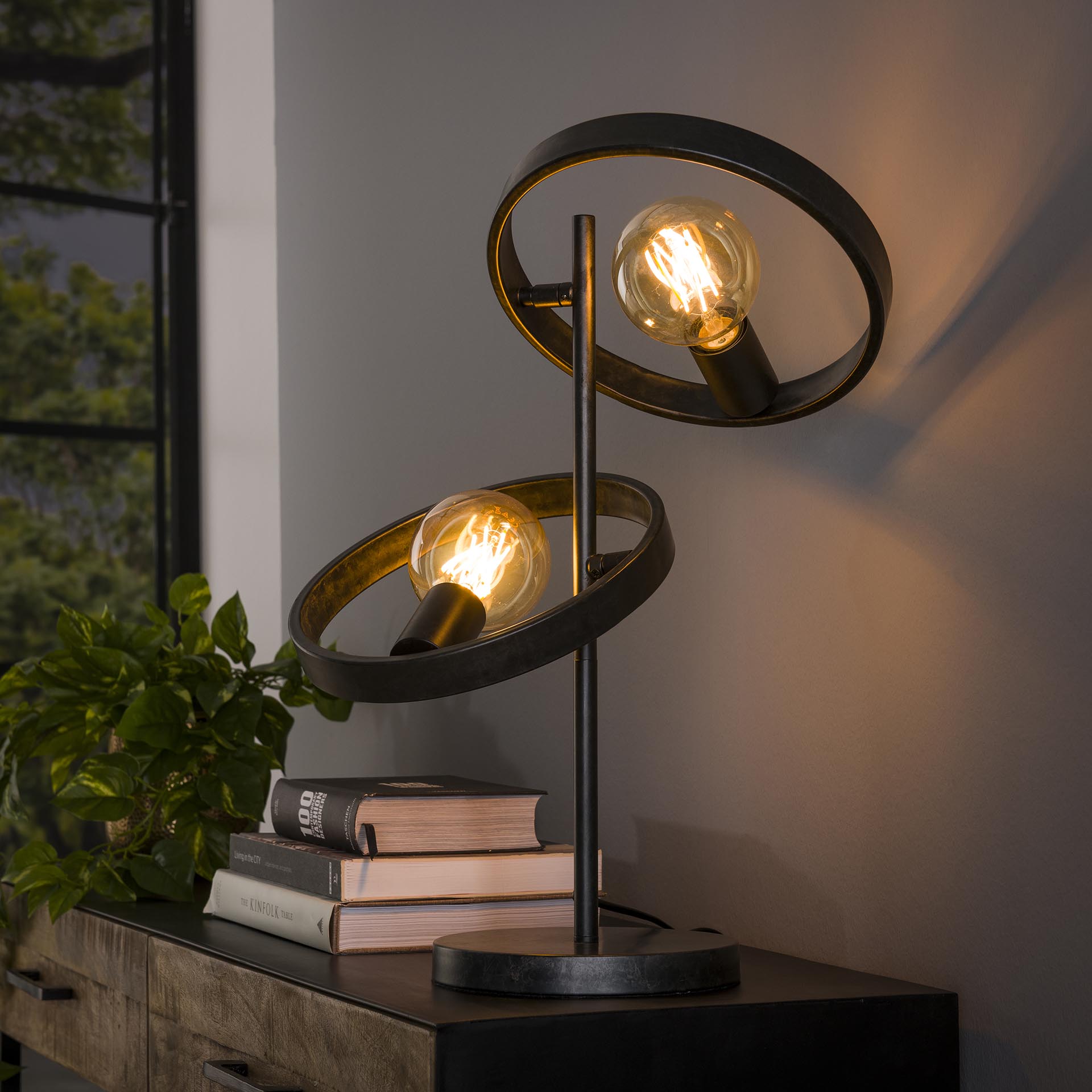 Lampe à poser industrielle 2 anneaux RALF
