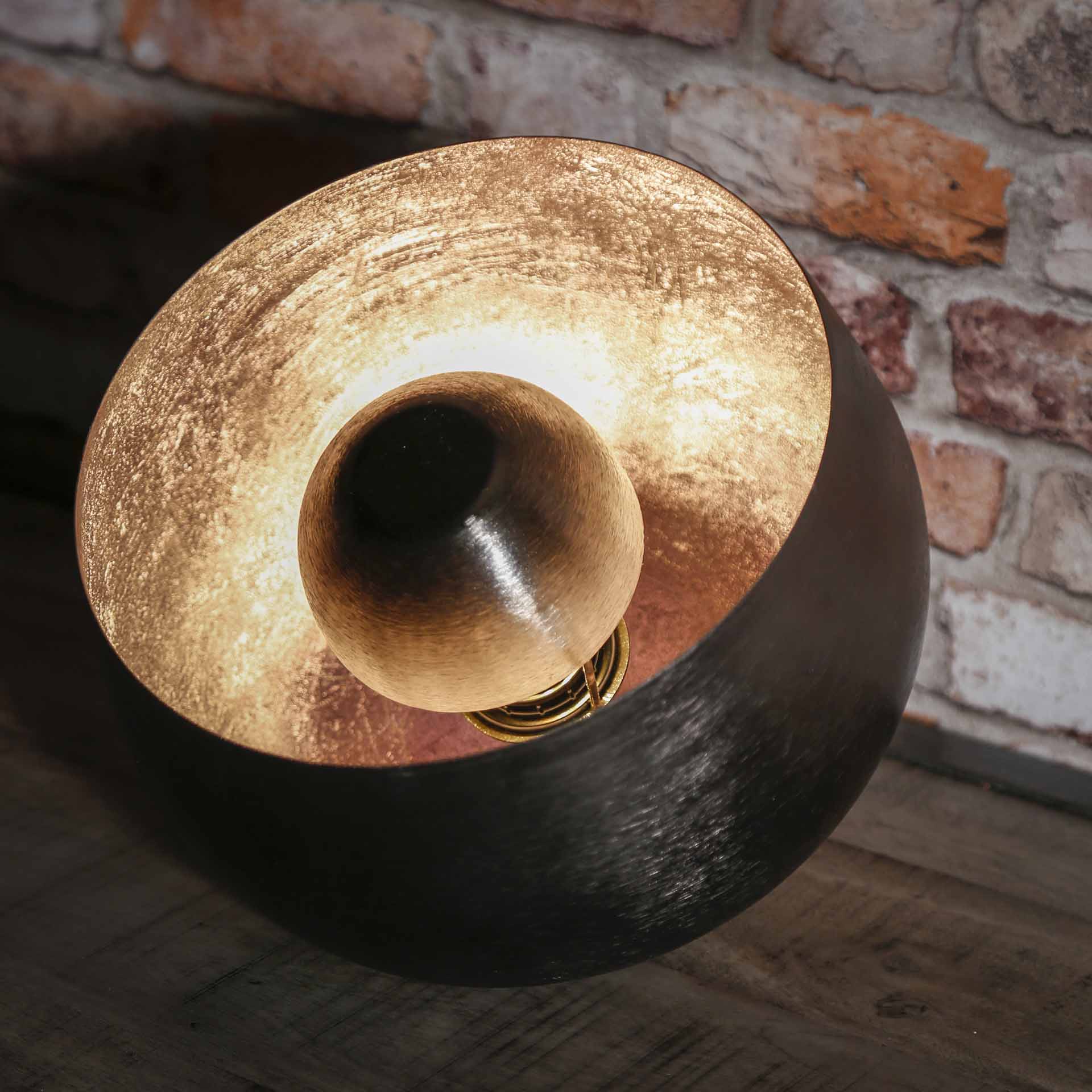 Lampe à poser industrielle cloche noire PM TRIBECA