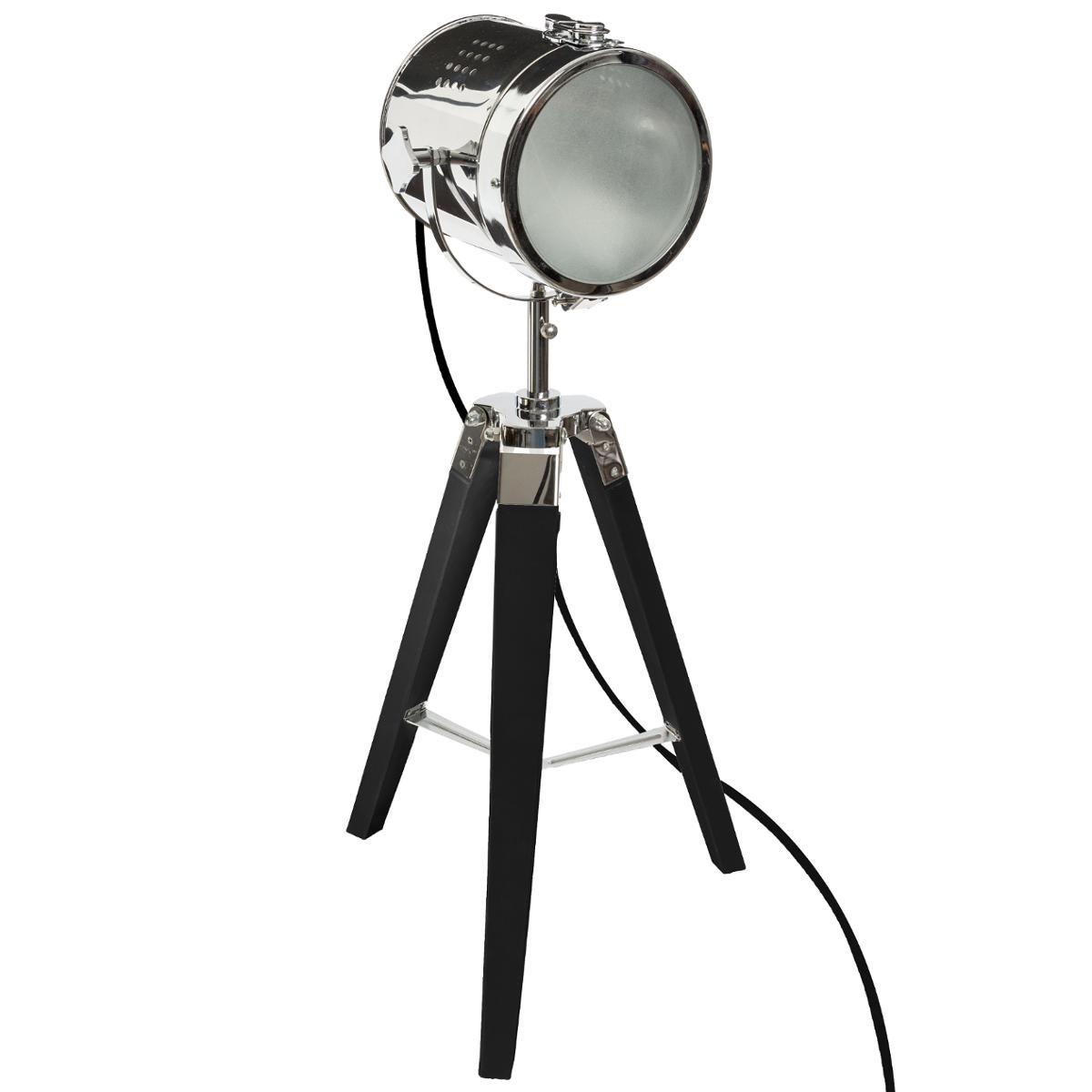 Lampe cinéma bois métal H68cm