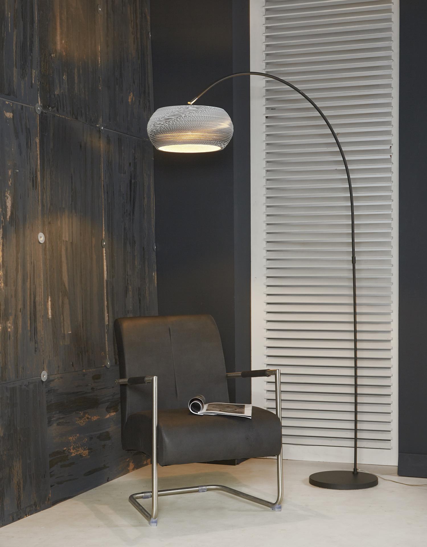 Luminaire arc contemporain blanc