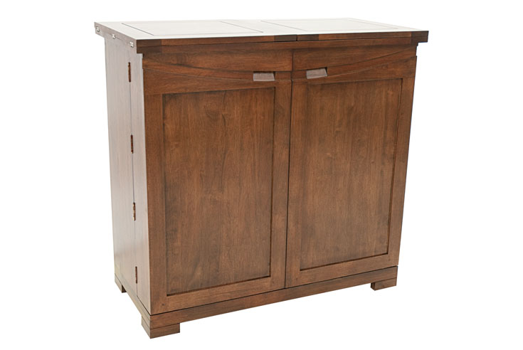 Meuble de bar pliant Hévéa 2 portes, 2 tiroirs 110/220x54x104cm NIAGARA