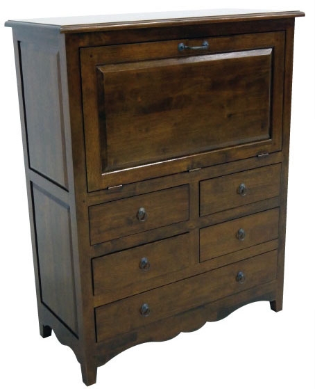 Meuble de rangement Hévéa 1 porte à battant, 5 tiroirs 100x45x125cm TRADITION