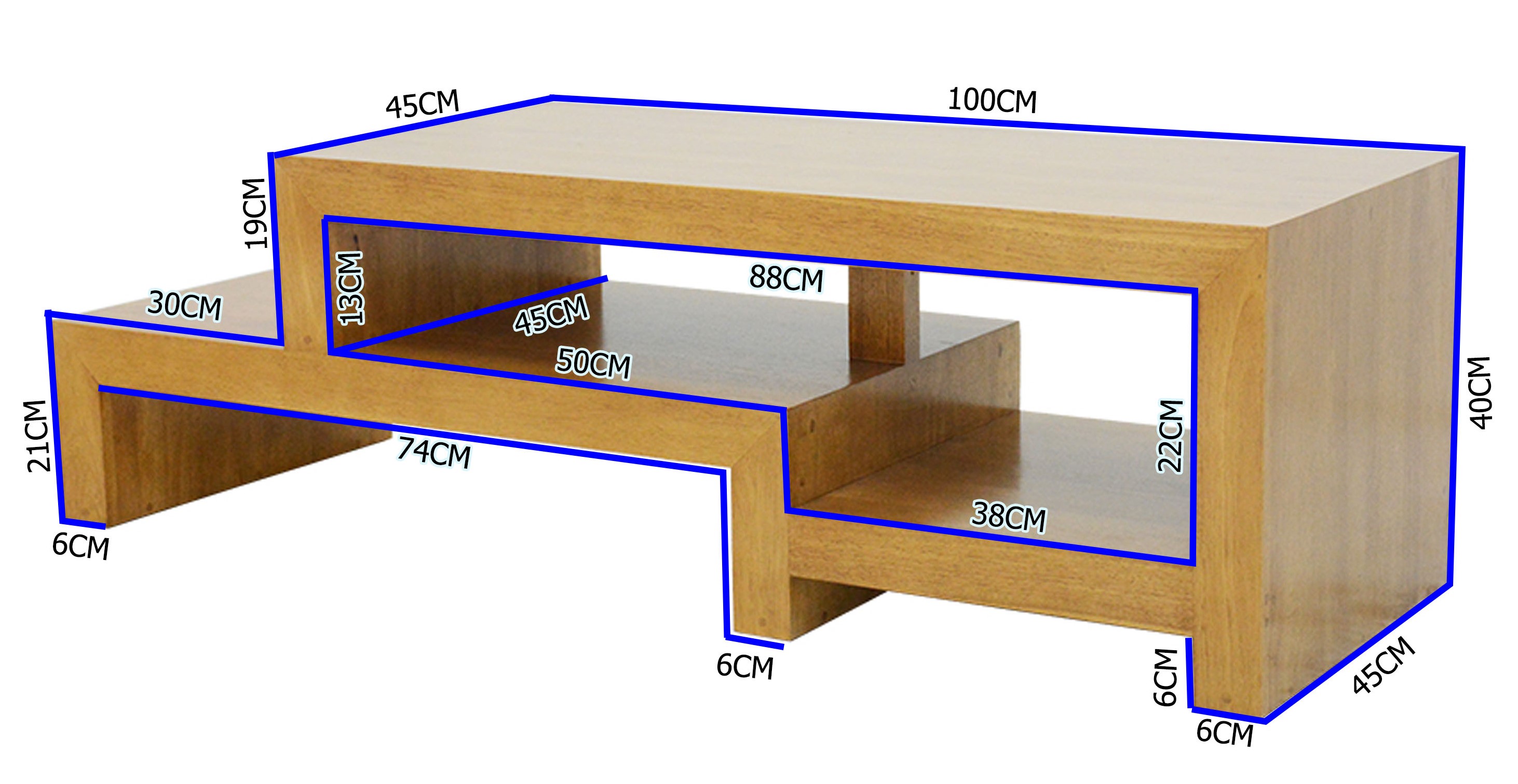 Meuble TV hévéa 130cm OLGA