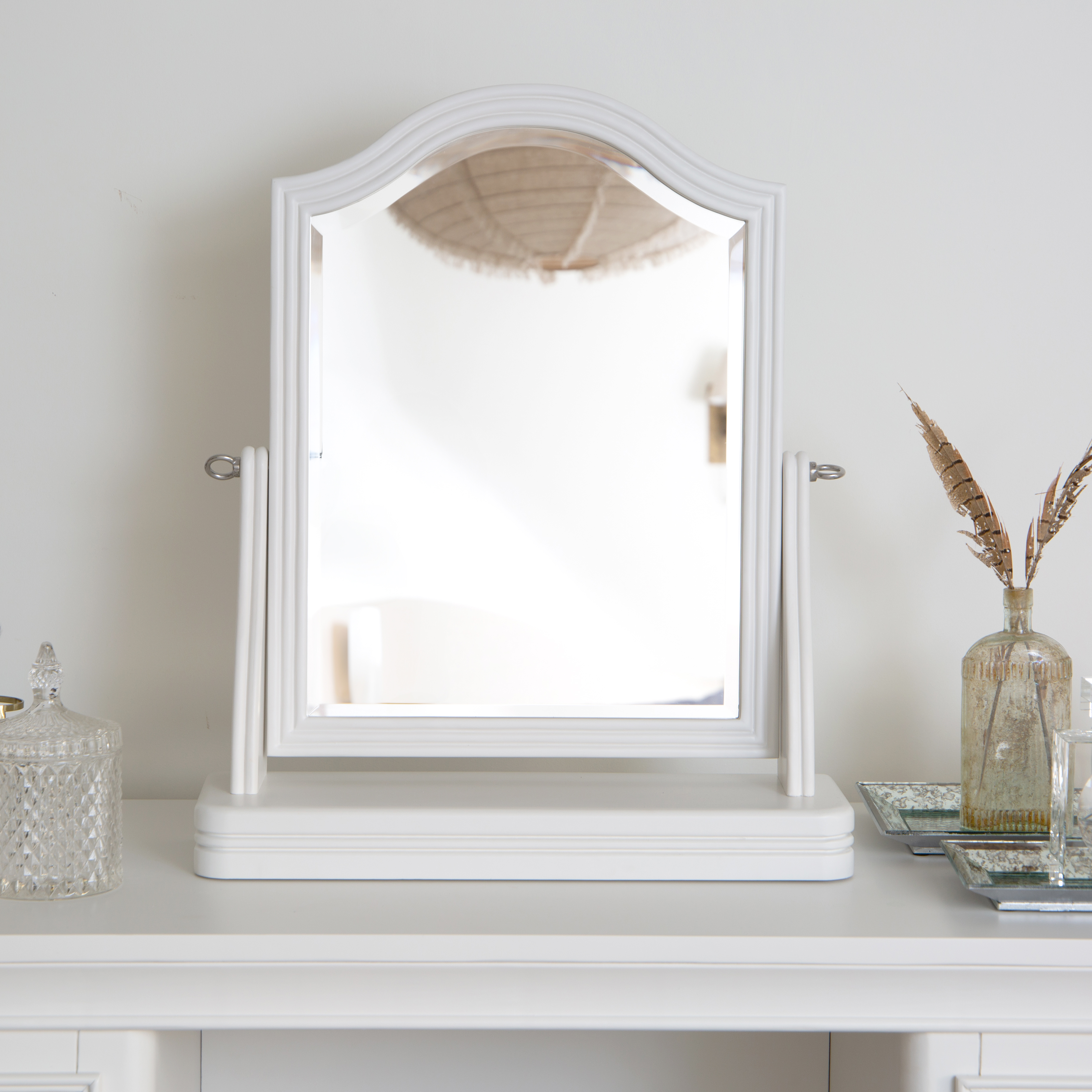 Miroir pour meuble coiffeuse blanc 6 tiroirs ANDROS