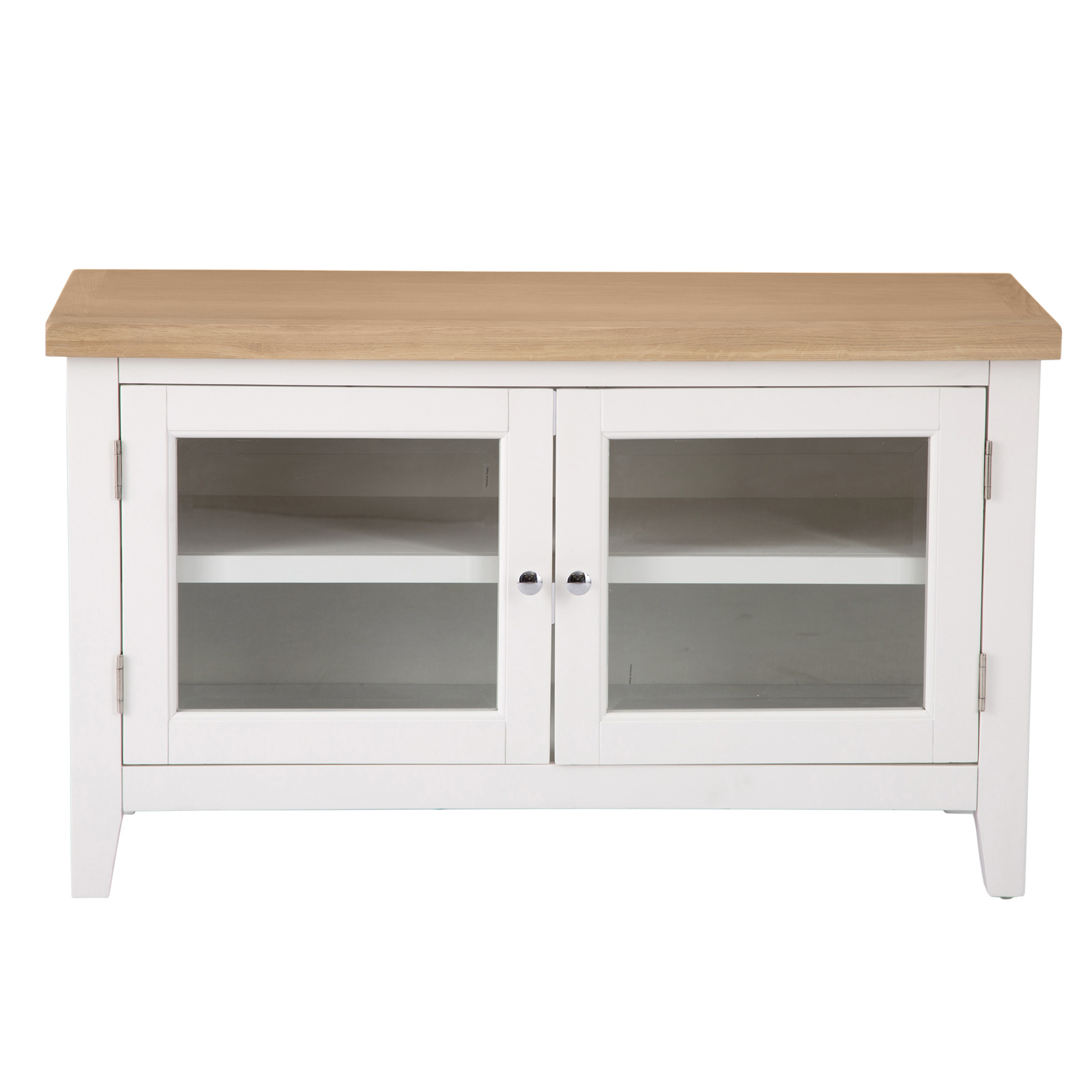 Petit meuble tv blanc en chêne NAXOS