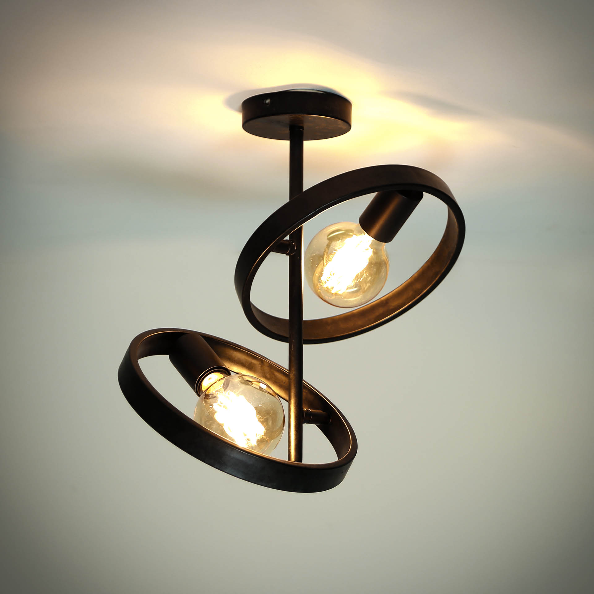 Plafonnier design 2 anneaux RALF