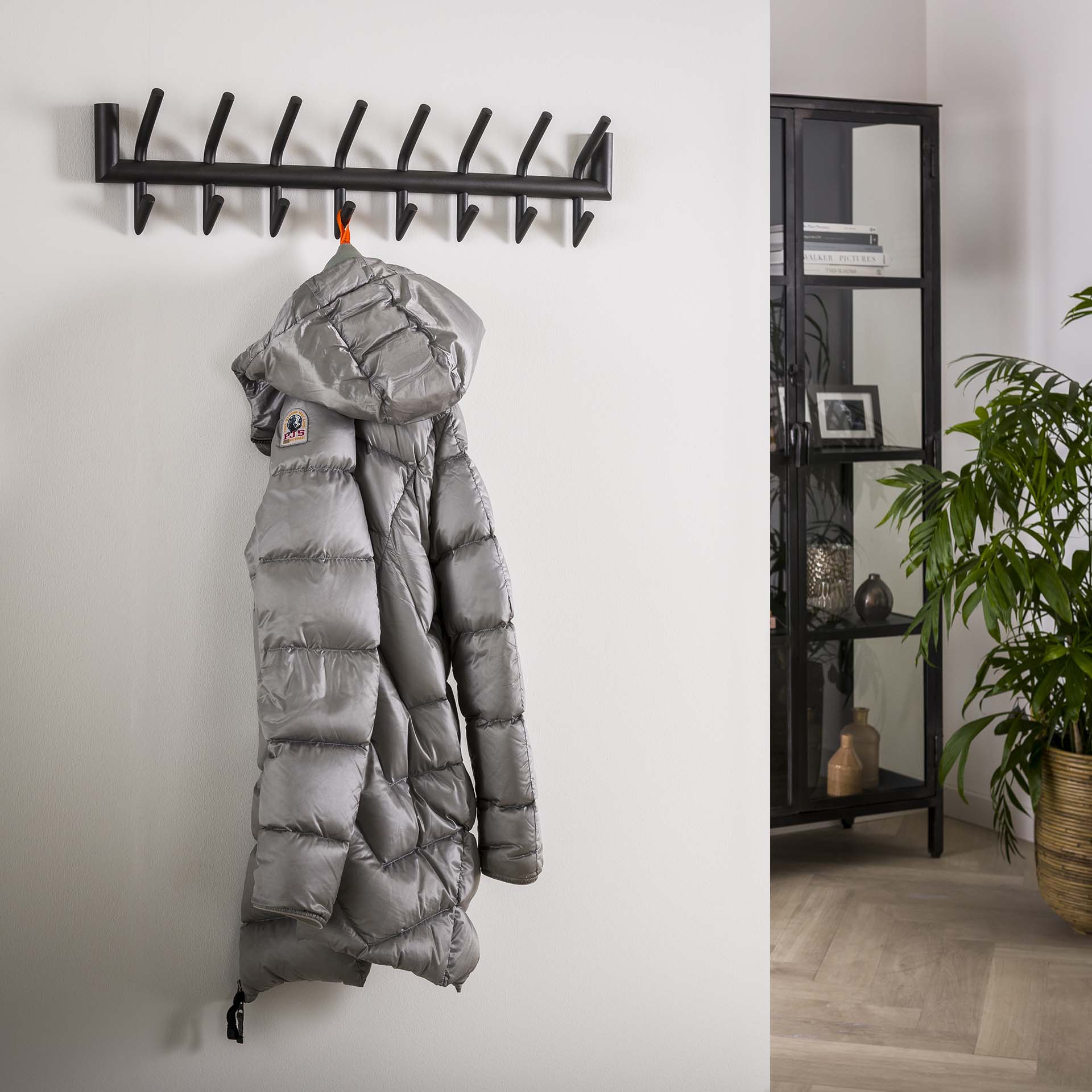 Portemanteau mural anthracite 16 patères RALF